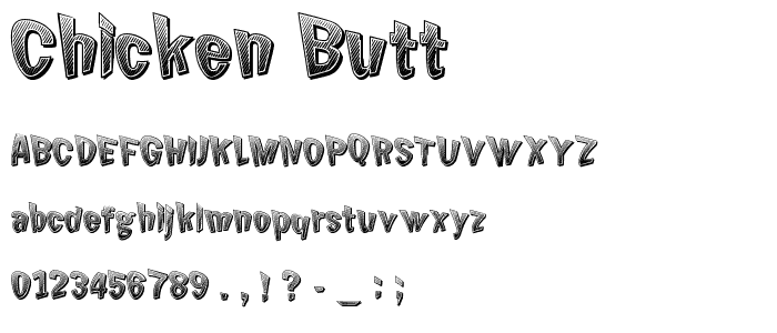Chicken Butt font